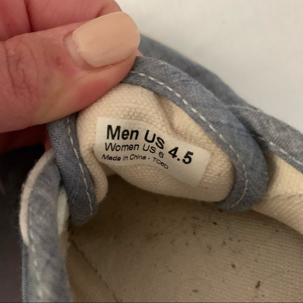 FINAL SALE VANS Jean Chambray Blue Denim Canvas Sneakers - Picture 6 of 7